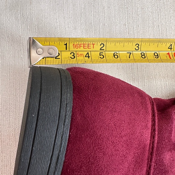 New TOP Moda Wine Microsuede Over The Knee Flat Boots Women’s 6.5 - Picture 9 of 14